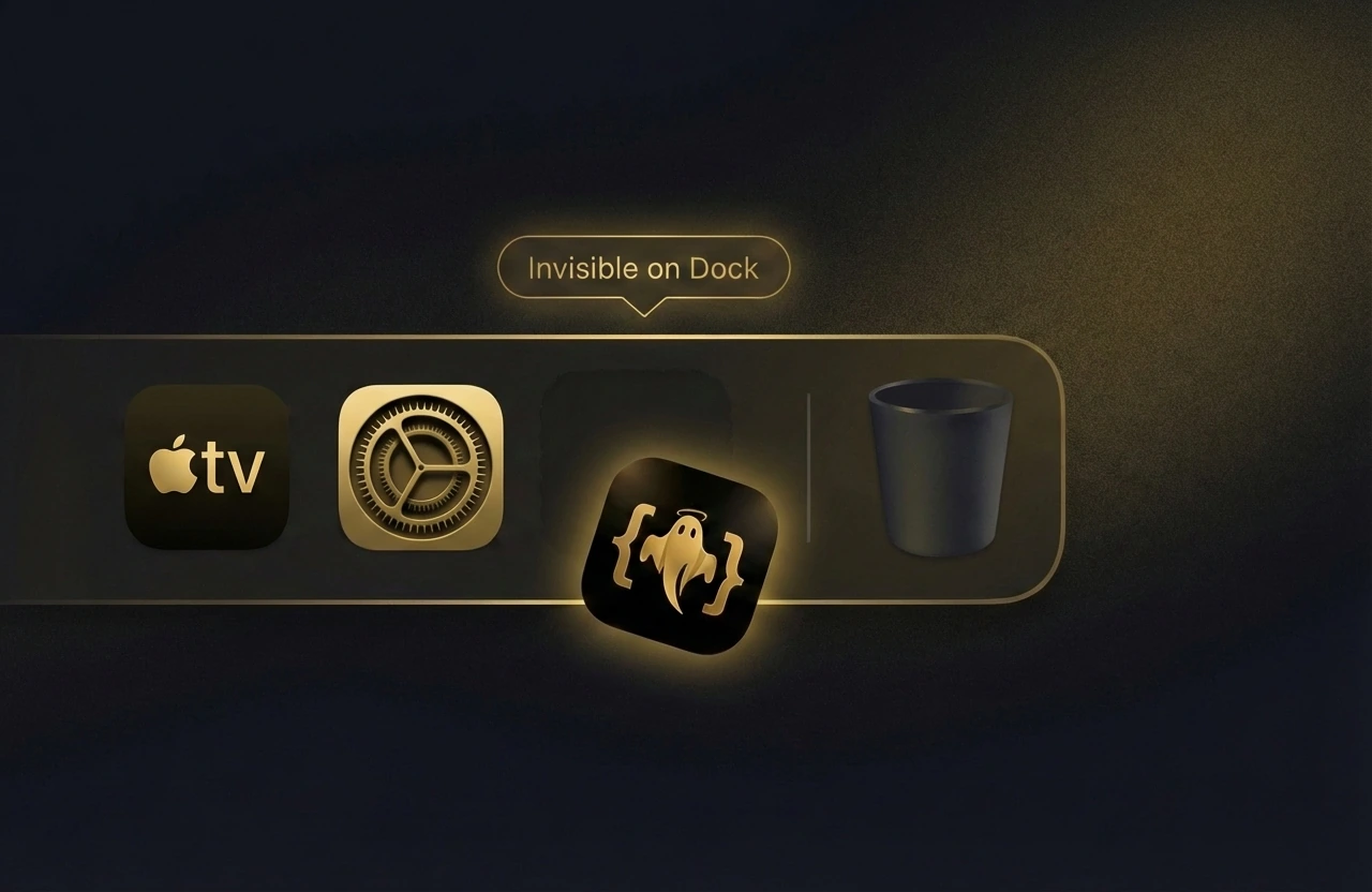 Dock-free stealth mode preview.